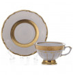 Набор чайных пар 200 мл  6 шт  Bavarian Porcelain &quot;Мария-Тереза /Золотая матовая лента&quot; / 098584