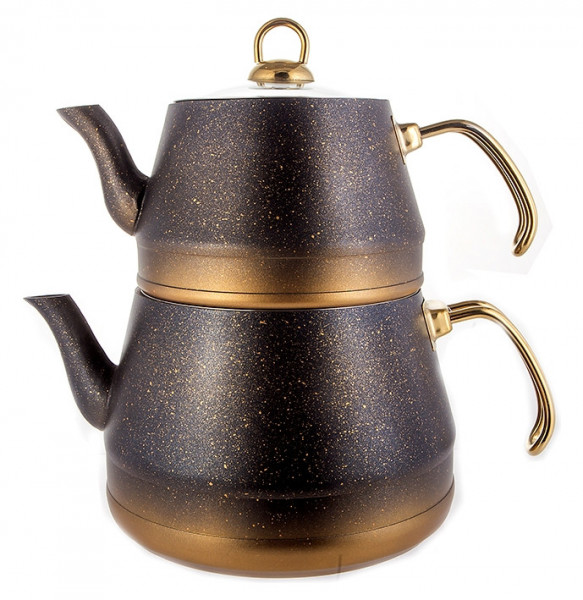 Набор чайников 2 предмета (заварочный 1,8 л, чайник 3,75 л)  O.M.S. Collection &quot;Tea Pot Sets /Gold&quot; / 149046