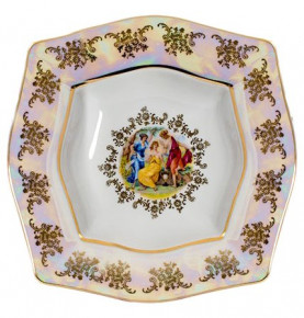 Тарелка 22,5 см 1 шт глубокая  Royal Czech Porcelain "Львов /Мадонна перламутр" / 204757