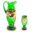 Набор для воды 7 предметов (кувшин 1,5 л + 6 стаканов по 200 мл)  Bohemia &quot;Арабский /Лепка зелёная&quot; / 053773