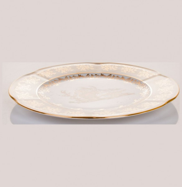 Набор тарелок 21 см 6 шт  Bavarian Porcelain &quot;Болеро /Охота бежевая&quot; / 043469