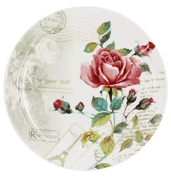 Тарелка 21 см  IMARI &quot;Розы Парижа&quot; (подарочная упаковка) / 300245