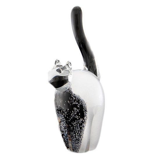 Предмет интерьера 16 х 7 см  Remisglass &quot;Белый кот с чёрной грудкой&quot; / 092995