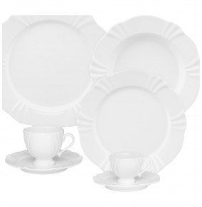Набор посуды на 6 персон 42 предмета  Oxford "Солей /Белый" / 149322