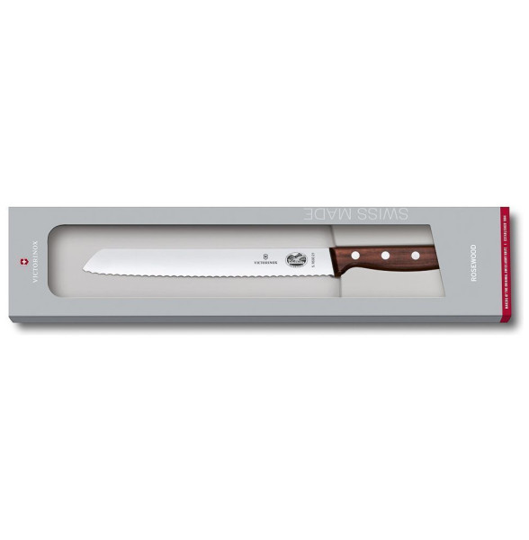Нож для хлеба 21 см  Victorinox &quot;Rosewood&quot; ручка розовое дерево / 316345