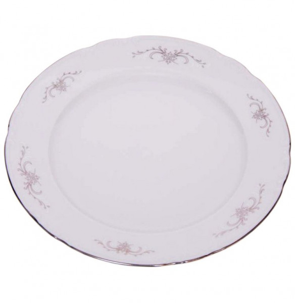 Набор тарелок 21 см 6 шт  Thun &quot;Констанция /Серый орнамент /отводка платина&quot;  / 049007