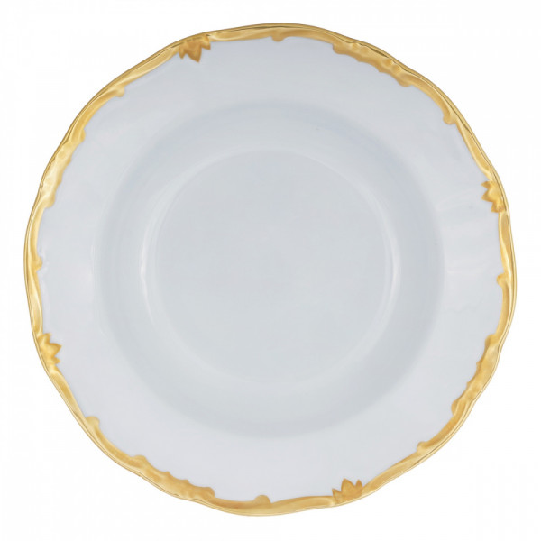 Набор тарелок 24 см 6 шт глубокие  Weimar Porzellan &quot;Престиж /Золотая отводка&quot; голубой / 223914