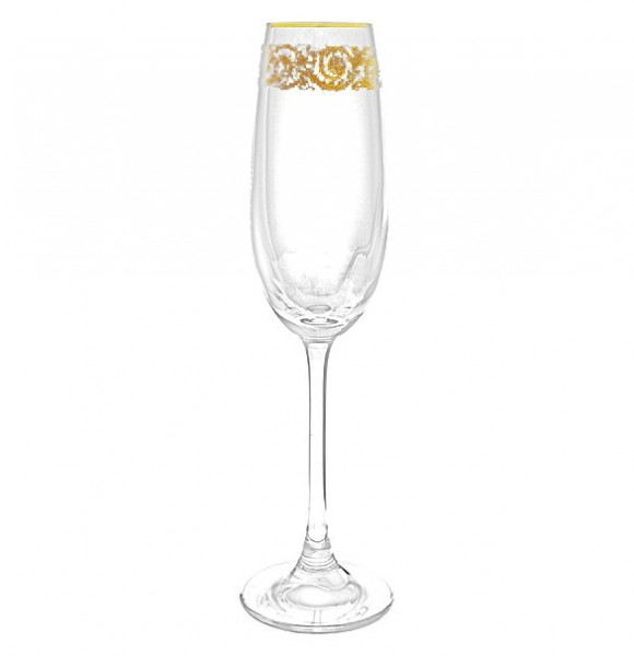 Бокалы для шампанского 180 мл 6 шт  Rona &quot;Эсприт /Золотая коллекция, тонкое золото&quot; / 018328