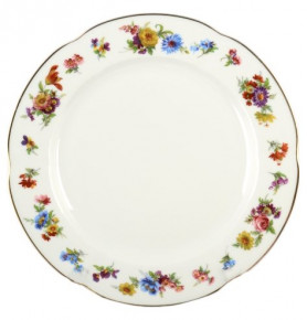 Набор тарелок 25 см 6 шт  Royal Czech Porcelain "Болеро /Полевой букет /Отводка золото" / 096776