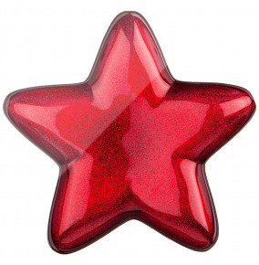 Блюдо 22 см Звезда  АКСАМ "Star red shiny" / 259916