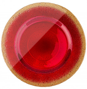 Тарелка 21 см  АКСАМ "Glamour red" / 259718