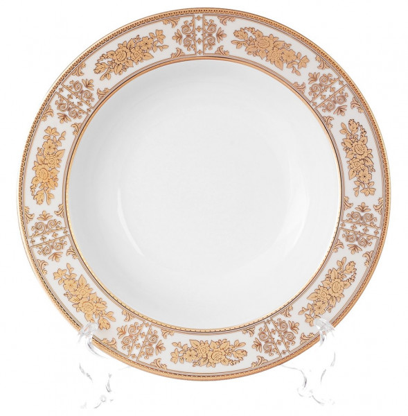 Набор тарелок 23 см 6 шт глубокие  Thun &quot;Луиза /Цветочный узор на бежевом&quot; / 159259