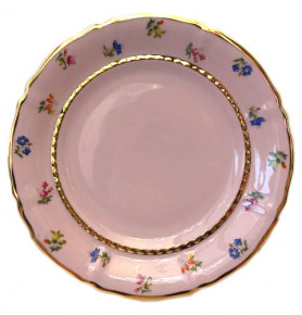 Набор тарелок 19 см 6 шт  Leander "Соната /Мелкие цветы /золото" розовая / 247897