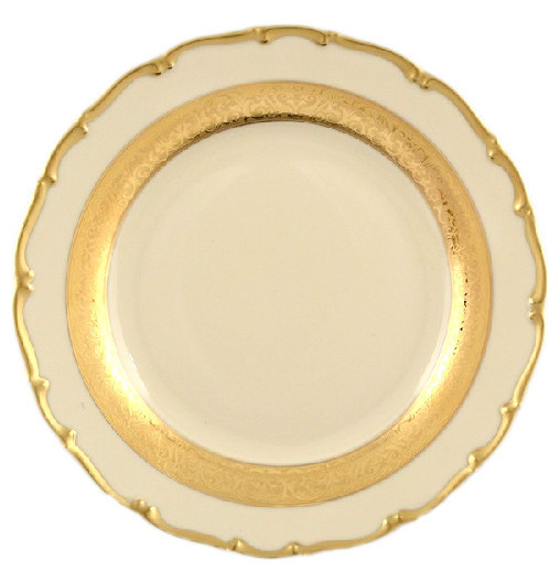 Набор тарелок 17 см 6 шт  Bohemia Porcelan Moritz Zdekauer 1810 s.r.o. &quot;Анжелика /Золотая лента /СК&quot; / 057343