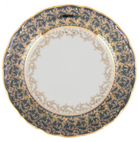 Набор тарелок 25 см 6 шт  Chodov "Аристократ /Золотые листики на зелёном" / 211459