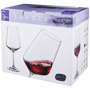 Бокалы для красного вина 450 мл 6 шт  Crystalex CZ s.r.o. "Cандра /Ромбы /Фиолет"   / 170343