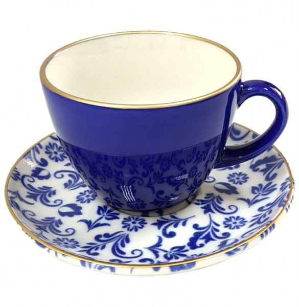 Набор чайных пар 200 мл 6 шт синие  O.M.S. Collection &quot;Tulu Porselen&quot; / 285912