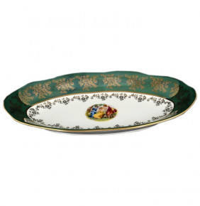 Блюдо 26 см овальное  Royal Czech Porcelain "Фредерика /Мадонна зелёная" / 096787