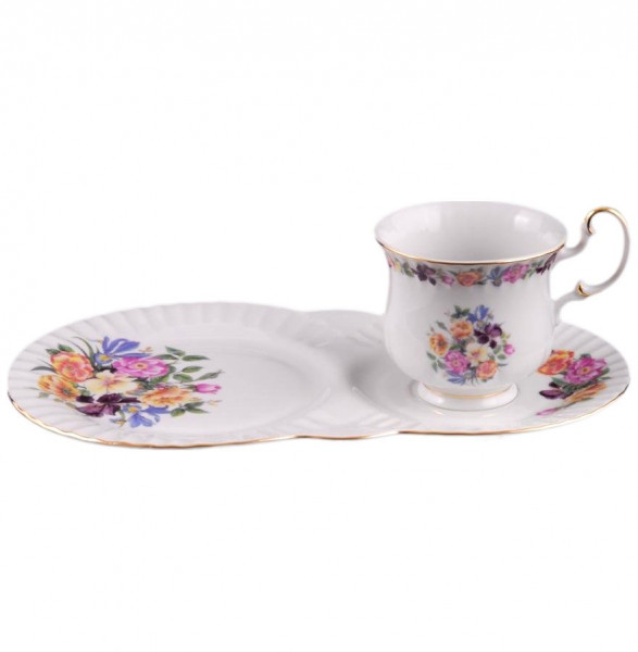 Чайный набор для завтрака 250 мл на 1 персону 2 предмета  Leander &quot;Моника /Полевые цветы&quot; / 158159