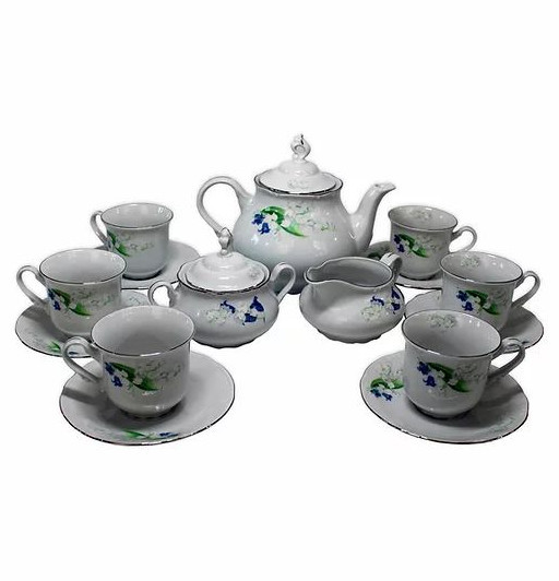 Чайный сервиз на 6 персон 15 предметов  Thun &quot;Констанция /Ландыши&quot; / 232409