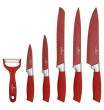 Набор ножей для кухни 7 предметов с подставкой  Berlinger Haus &quot;Crocodile Line&quot; красный / 135778