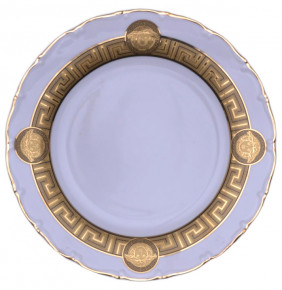 Набор тарелок 21 см 6 шт  Bohemia Porcelan Moritz Zdekauer 1810 s.r.o. "Магнолия /Версаче МГ /золото" / 013627