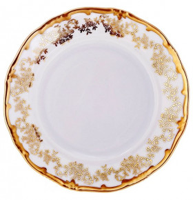 Набор тарелок 17 см 6 шт  Weimar Porzellan "Кастэл /Золотой цветочный узор" / 013065
