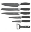 Набор ножей для кухни 7 предметов с подставкой  Berlinger Haus &quot;Crocodile Line&quot; серый / 135779