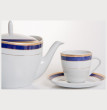 Чайный сервиз на 6 персон 15 предметов  Thun &quot;Сильвия /Синяя полоса с золотом&quot; / 039317