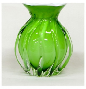 Ваза для цветов 22 см  Egermann "Прозрачно-зелёный + Опал" мята / 159867
