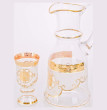 Набор для воды 7 предметов (кувшин + 6 стаканов)  UNION GLASS &quot;Королевский /Богемия /Антик золото&quot; / 065263