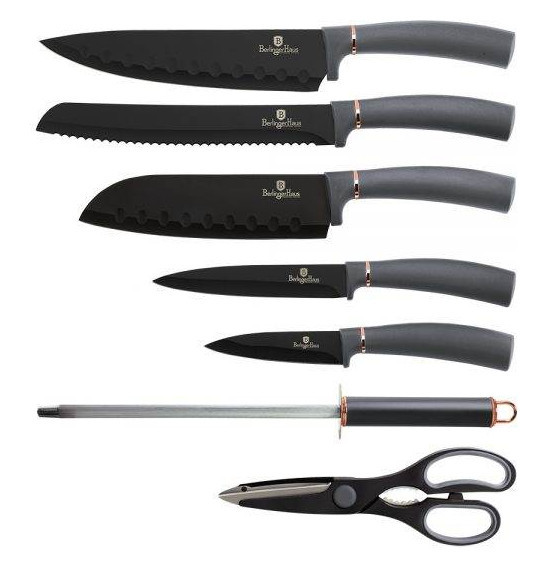 Набор кухонных ножей на подставке 8 предметов  Berlinger Haus &quot;Moonlight Collection&quot; / 280764
