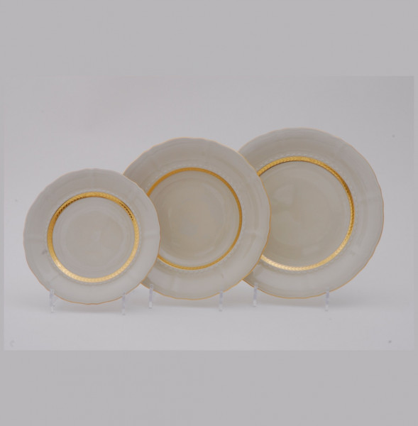 Набор тарелок 18 предметов (19, 23, 25 см)  Leander &quot;Соната /Золотая лента /СК&quot; / 085520