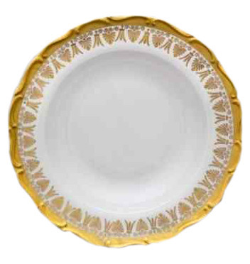 Набор тарелок 25 см 6 шт  Bohemia Porcelan Moritz Zdekauer 1810 s.r.o. &quot;Анжелика /Золотые узоры&quot; / 027641