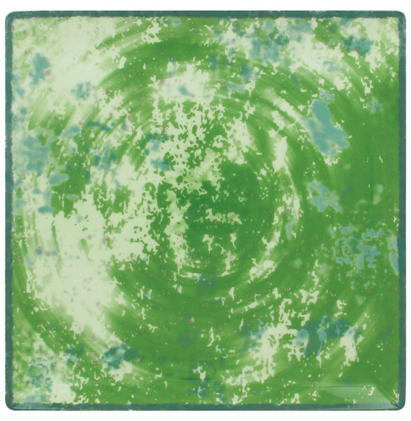 Тарелка 25 х 25 см квадратная плоская зеленая  RAK Porcelain &quot;Peppery&quot; / 314774