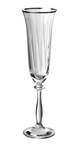 Бокалы для шампанского 190 мл 2 шт  Crystalex CZ s.r.o. "Анжела /Отводка платина" / 131915
