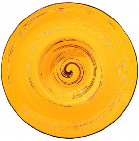 Тарелка 27 см глубокая жёлтая  Wilmax "Spiral" / 261609