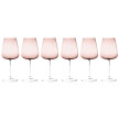 Бокалы для белого вина 550 мл 6 шт розовые  Le Stelle &quot;Opium&quot; (подарочная упаковка) / 342813