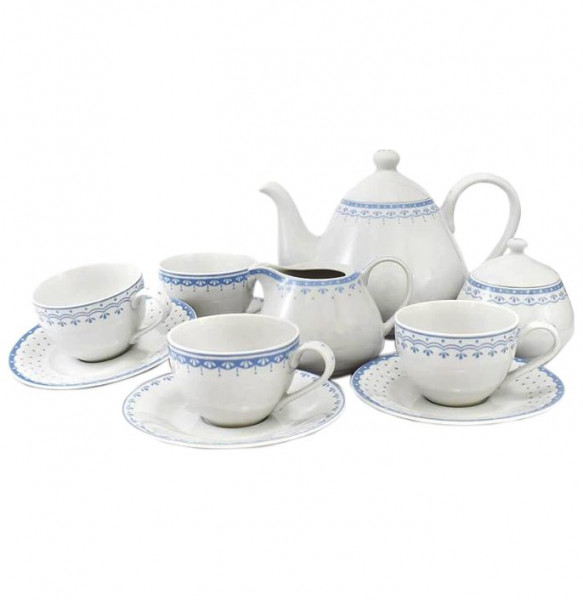 Чайный сервиз на 4 персоны 11 предметов  Leander &quot;Hyggelyne /Голубые узоры&quot; / 158497