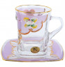Изображение товара Набор чайных пар 270 мл 6 шт низкие  Bohemia "Лепка розовая" / 059884
