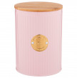 Емкость для сыпучих продуктов 11 х 15 см розовая Чай 1,3 л  Agness &quot;Majesty&quot; / 252378