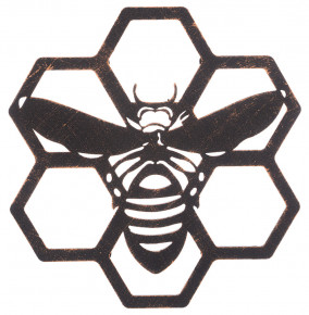 Подставка под горячее 19 х 18 см чёрная  Металлист "Пчела" / 296959