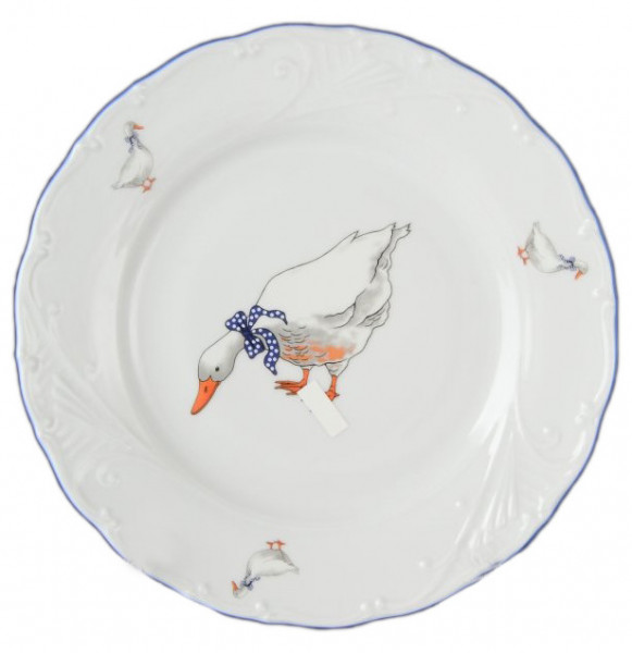 Набор тарелок 21 см 6 шт  Bohemia Porcelan Moritz Zdekauer 1810 s.r.o. &quot;Лиана /Гуси&quot; / 051033