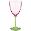 Бокалы для красного вина 400 мл 6 шт розовые  Crystalex CZ s.r.o. &quot;Кейт /Оптика /D5097&quot; зелёная ножка / 170297