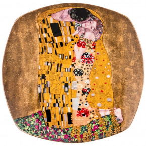 Тарелка 19 см 1 шт квадратная золотая  LEFARD "Поцелуй /Г. Климт" / 185995