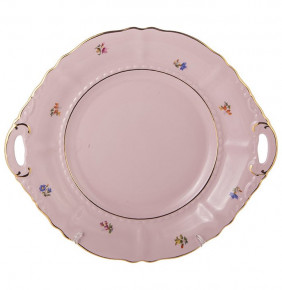 Пирожковая тарелка 26 см  Leander "Соната /Мелкие цветы" розовая / 196831