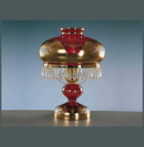 Лампа настольная 1 рожковая &quot;Лепка красная /Elite Bohemia&quot; d-27 см, h-37 см, вес-2,2 кг / 136534