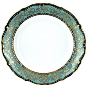 Набор тарелок 19 см 6 шт  Bavarian Porcelain "Мария-Тереза /Цветочная роспись /Бирюза" / 272641
