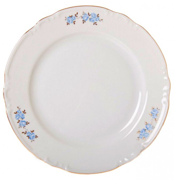 Набор тарелок 19 см 6 шт  Thun &quot;Констанция /Голубые розы /золото&quot; / 051203