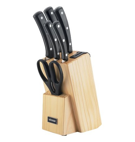 Набор кухонных ножей 7 предметов на подставке с ножеточкой  NADOBA &quot;HELGA&quot; / 164549